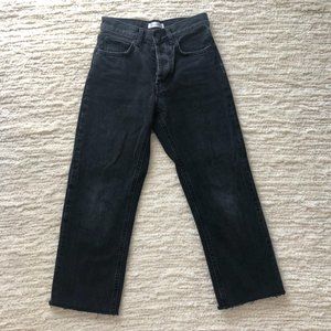Anine Bing straight leg cropped jeans